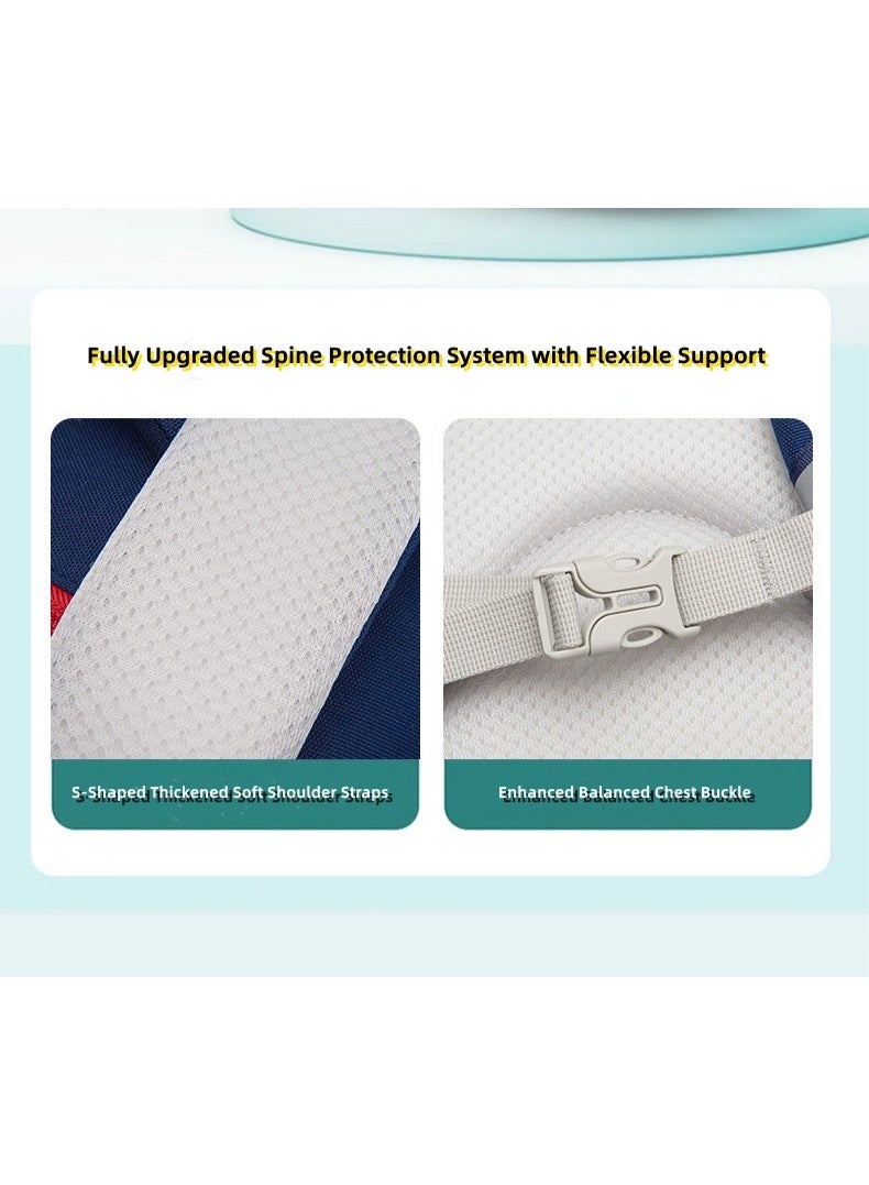 lebonaer Student Backpack with High Elastic Cushion 30mm Thickened Design for Spine Health Posture Correction Anti Hunchback Support Scientific Partition Multi Compartment Design for Classroom Supplies Easy Access Widened Decompression Straps Balanced Center of Gravity Even Shoulder Stress Relief Side Mesh Pockets for Water Bottles Reflective Strips for Night Safety Built in Emergency Whistle Top Handle and Double Shoulders Straps for Indoor Outdoor Use Professional Protection for Students School College Backpack Ergonomic Design Prevent Back Pain Heavy Book Load Support Durable School Bag Organizational Compartments Textbooks Storage Notebooks Pencil Cases Lunch Box Easy Organization Reflective Material Visibility Safety Whistle for Emergencies Outdoor Activities Hiking Camping Comfortable Carry Adjustable Straps Padded Back Support Lightweight Backpack Student Life Essential Classroom to Playground Versatile Use Youth Backpack Teen Backpack Kids School Bag Unisex Design for Boys and Girls Stu - Image 3