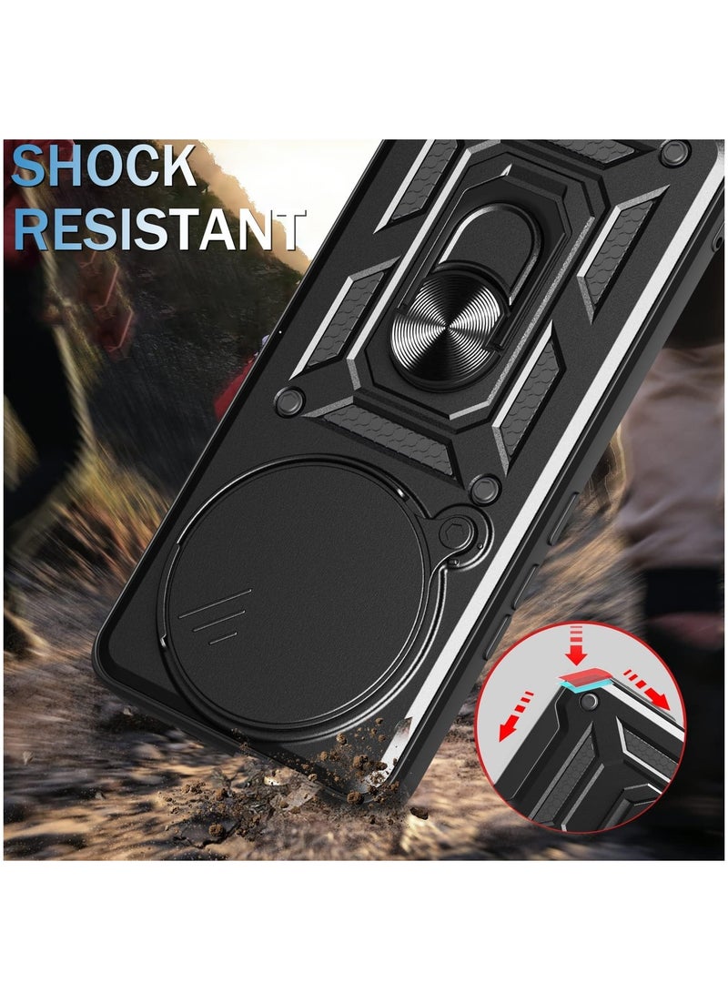 CHEROSIN Phone Cover for Honor Magic7 Pro 5G with Slide Camera Cover Drop Protective Phone Case with Magnetic Car Mount Holder - Image 3