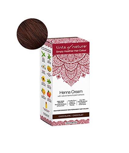Tints of Nature Chocolate Semi-Permanent Henna Cream Hair Colour, Ammonia-Free and 95% Natural, 2.37 fl oz - Image 1