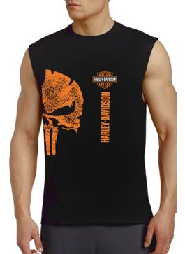 Rock&Roll Harley Criminal Black Men's Cut Sleeve / Sleeveless T-Shirt  - Image 1