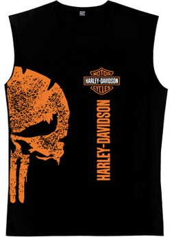 Rock&Roll Harley Criminal Black Men's Cut Sleeve / Sleeveless T-Shirt  - Image 3