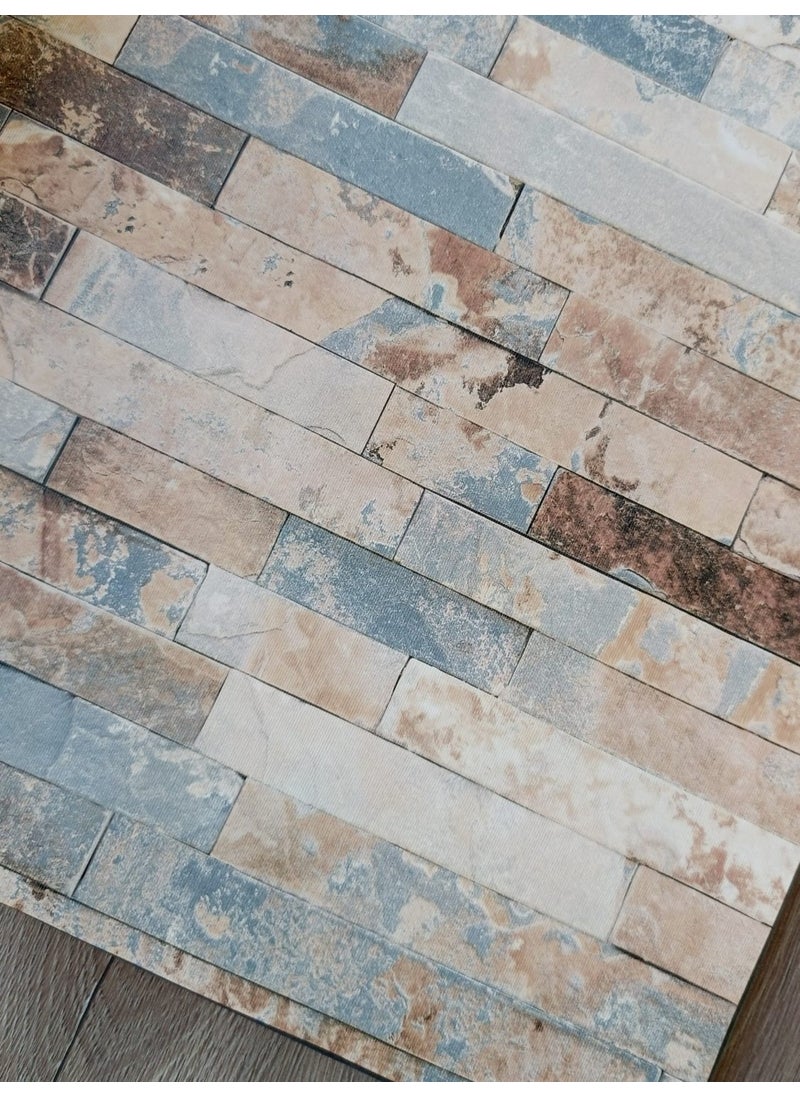 Kms Home - 3D Antique Stone Patterned Breathable Washable Sports Wallpaper 5 M² - Image 1