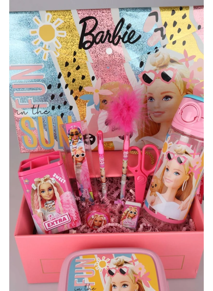 Barbie Decomus Special Boxed 's Summer Adventure Stationery School Set New Collection