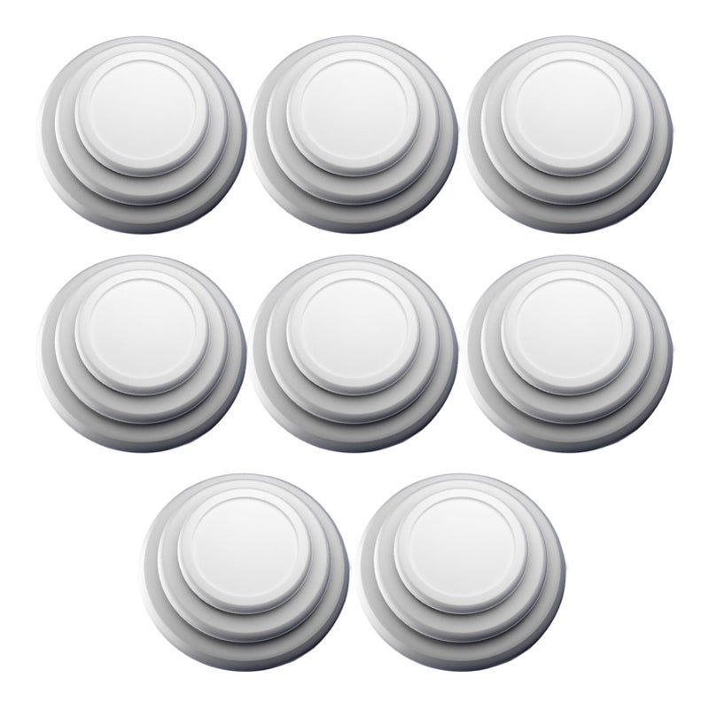 White 8pcs Car Door Anti Collision Pads Silicone Bumper Guard for Sliding Door Edge Scratch Resistant Noise Reduction - Image 2