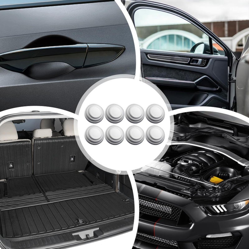 White 8pcs Car Door Anti Collision Pads Silicone Bumper Guard for Sliding Door Edge Scratch Resistant Noise Reduction - Image 5