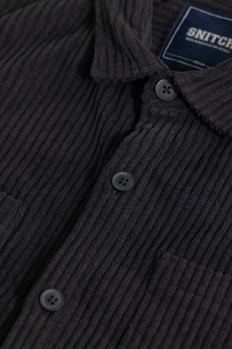 SNITCH Cozy Cord Black Shirt - Image 2