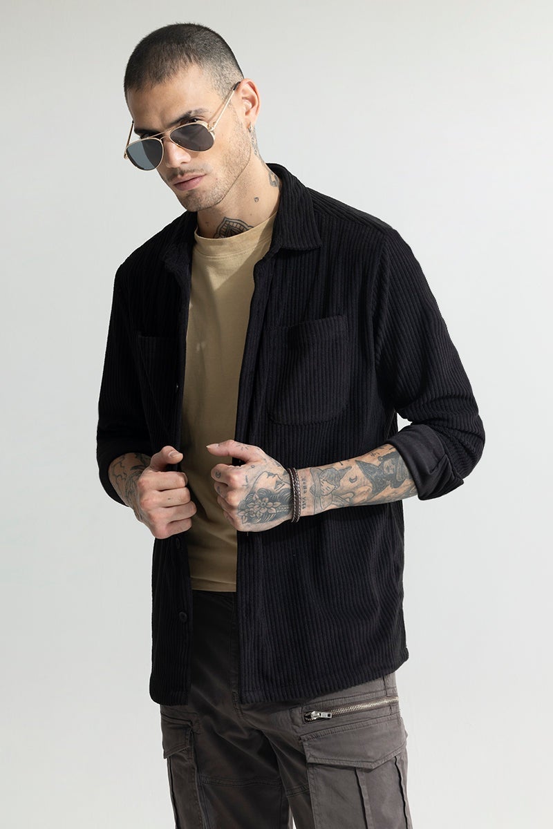 SNITCH Cozy Cord Black Shirt - Image 4