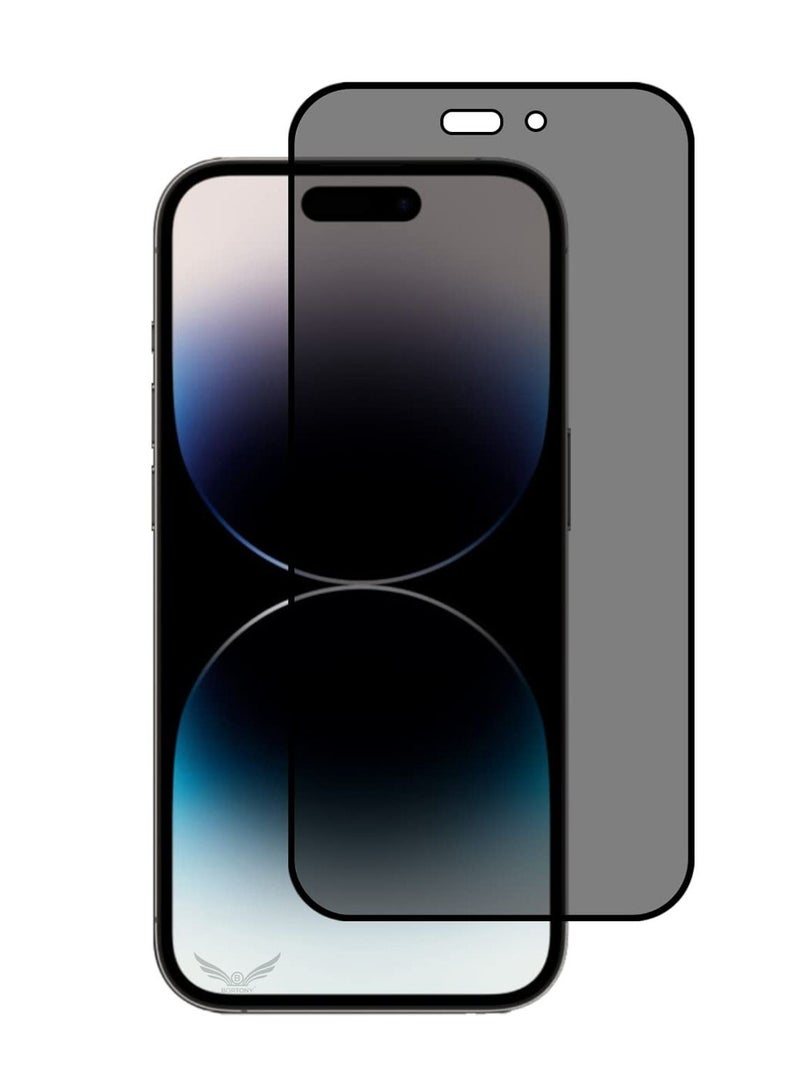 BORTONY iPhone 14 Pro Privacy Screen Protector 9H Anti Spy Dark Film Guard Case Friendly Bubble Free Tempered Glass for Apple iPhone 14 Pro 6.1 Inch 2022 - Image 1