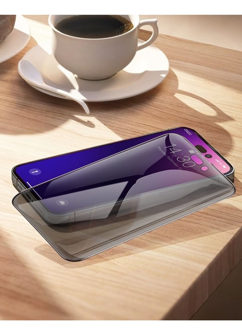 BORTONY iPhone 14 Pro Privacy Screen Protector 9H Anti Spy Dark Film Guard Case Friendly Bubble Free Tempered Glass for Apple iPhone 14 Pro 6.1 Inch 2022 - Image 5