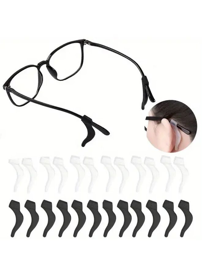 20 Pairs Clear Anti Slip Eyeglass Ear Hooks Unisex Lightweight Nonslip Sleeves - Image 2