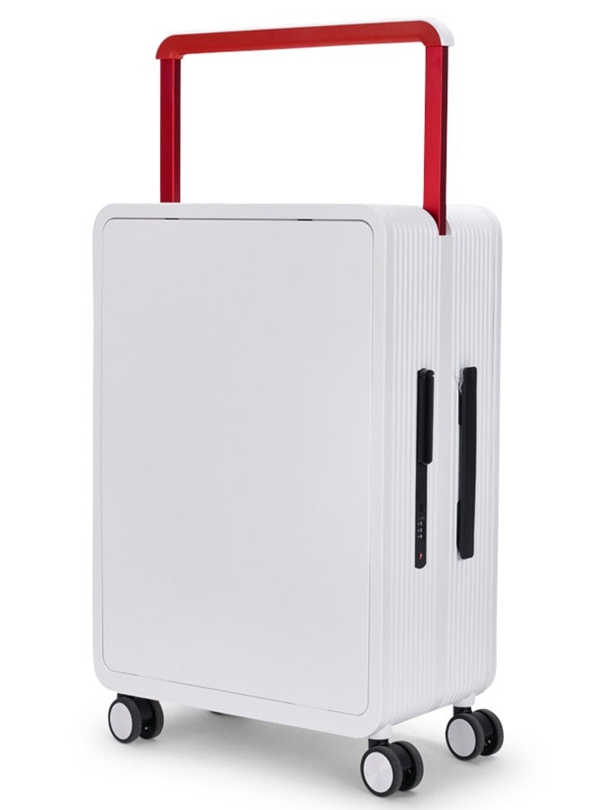 LIMRA Travel Bag From Limra Made Of PC Cabin Carry Check-In Luggage Trolley Size 20 inch Color White - Image 1