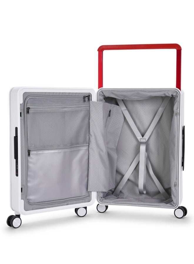 LIMRA Travel Bag From Limra Made Of PC Cabin Carry Check-In Luggage Trolley Size 20 inch Color White - Image 5