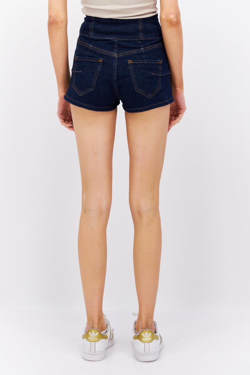 ESPRIT شورتات جينز مغسولة للنساء، كحلي - Image 3