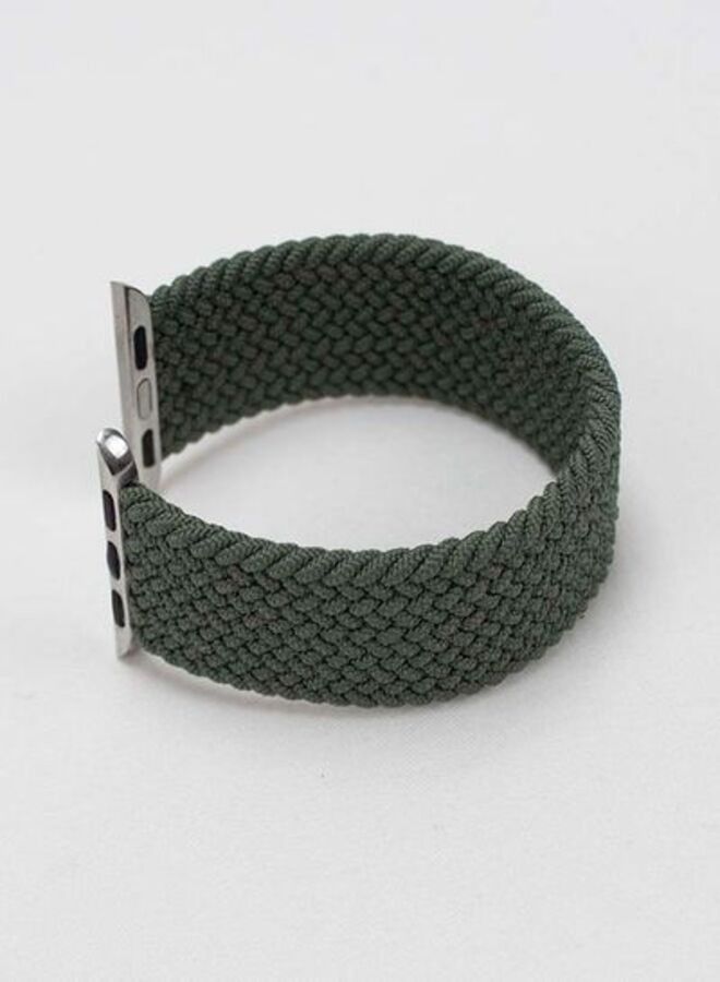 ACLIX Replacement Nylon Braided Apple Watch Band for 41/40/38 mm Small Green - Image 2