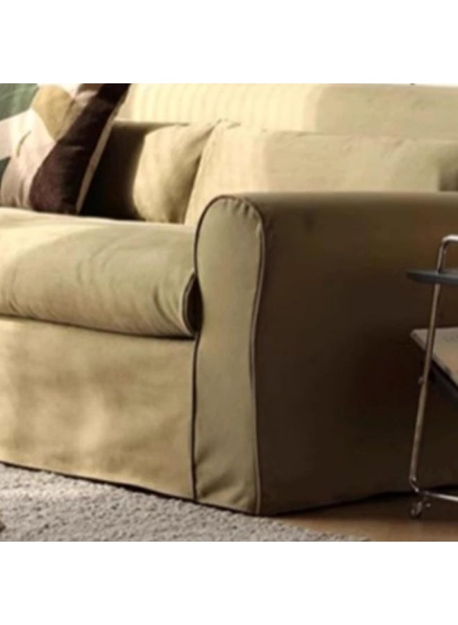 Ripple FURNITURE UAE Homes Modern Round-Arm Sofa, Plush Cushioned Couch, Brown - Image 4