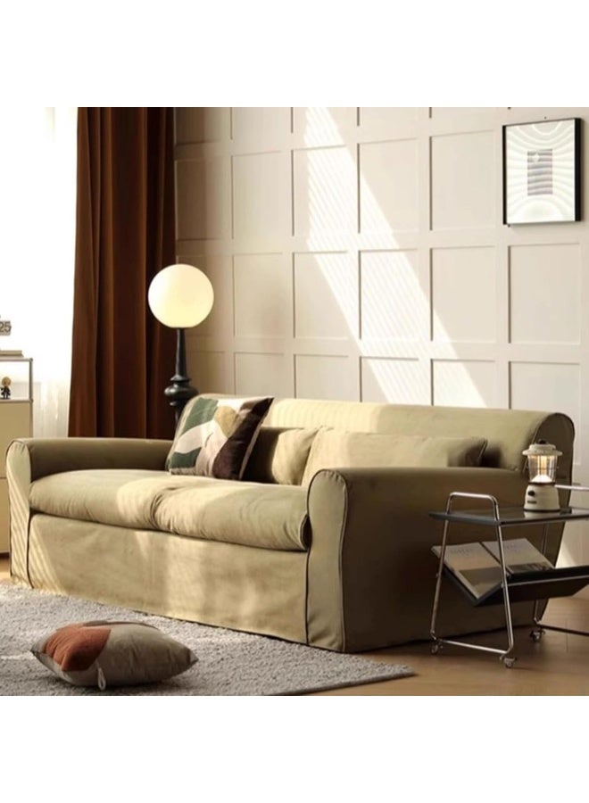 Ripple FURNITURE UAE Homes Modern Round-Arm Sofa, Plush Cushioned Couch, Brown - Image 3