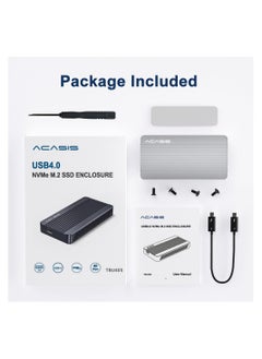 40Gbps USB 4.0 Thunderbolt SSD Case Hard Driver for Storing and Transferring Data Compact and Portable
