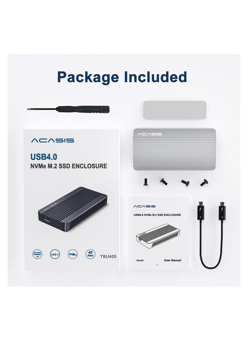 Acasis - 40Gbps USB 4.0 Thunderbolt SSD Case Hard Driver for Storing and Transferring Data Compact and Portable - Image 1