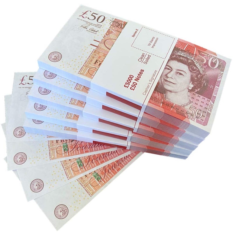 Big Screen Stacks  25000 IN 50 PROP MONEY STACKS  500 x 50 POUND NOTES  EXTRA BANK STRAP  25K PROP MONEY VALUE  Movies Play Fake Casino Photo Booth