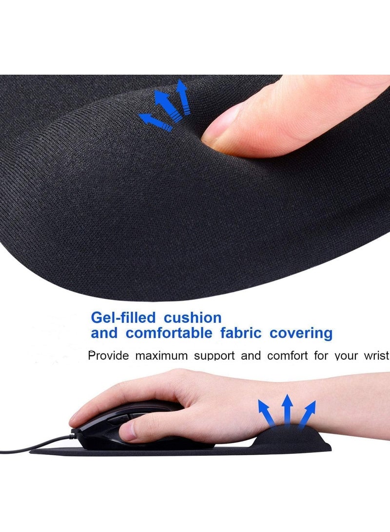 BEST ONE Mouse Pad - Ergonomic Mouse Pads with Comfortable Gel Wrist Rest Support a, Non-Slip PU Base for Easy Typing Pain Relief Durable and Easy to Clean Small Black - Image 4