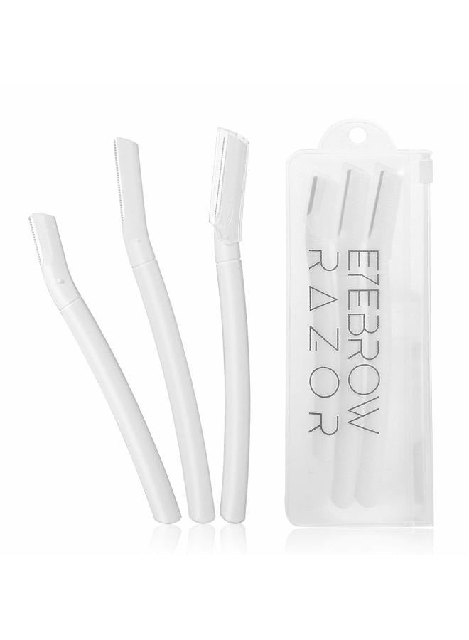 Tirdkid 3Pcs Eyebrow Razor Trimmer, Multipurpose Exfoliating Dermaplaning Home Skin Care Safety Tool, Professional Facial Hair Removal,Shaver and Eyebrow Shaper For Women & Man - Image 1