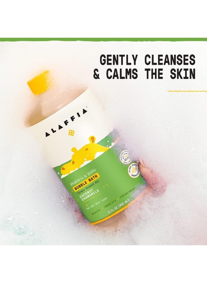 Alaffia Alaffia Babies and Kids Bubble Bath, Gentle Baby Essentials for Delicate Skin, Cleansing & Calming Bubbles, Plant Based Formula, Vegan, Coconut Chamomile (2 Pack - 32 Fl Oz) - Image 5