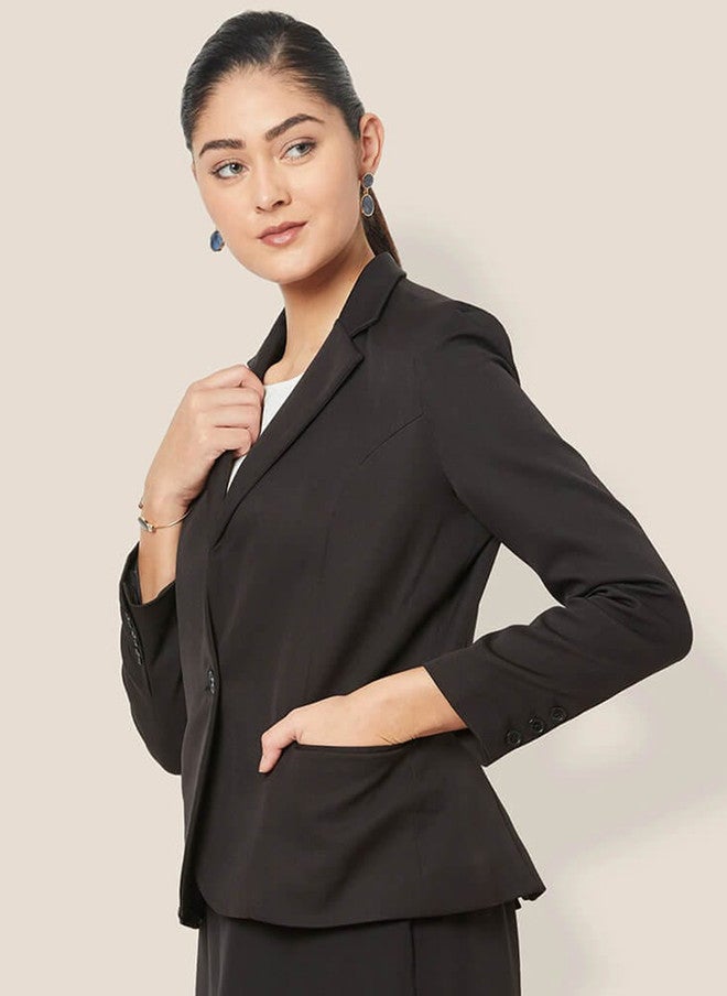 SALT ATTIRE Comfort-Fit Single-Breasted Casual Blazer - Image 3