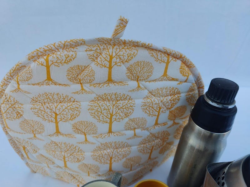 Malan Bai Mandala Tea Cozy Cover Hand Block Winter Tea Cozy Cotton Tea Kettle Warmer Pot Cover Hot Coffee Cover Handamde Kitchen Décor Brand: Malan Bai (Pattern 27) - Image 2