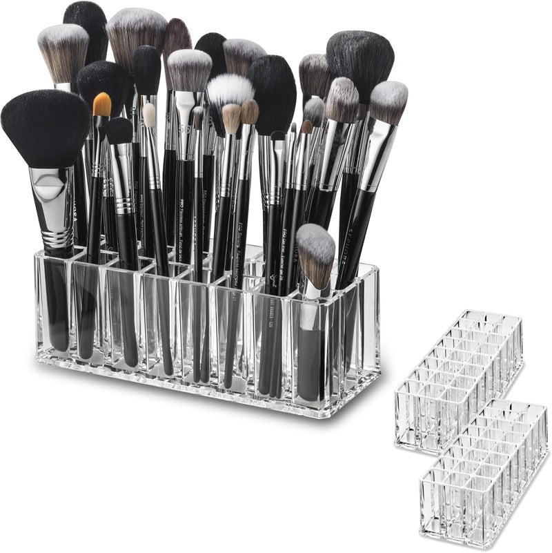 BY ALEGORY byAlegory Acrylic Makeup Beauty Brush Organizer 24 Space Cosmetic Storage CLEAR