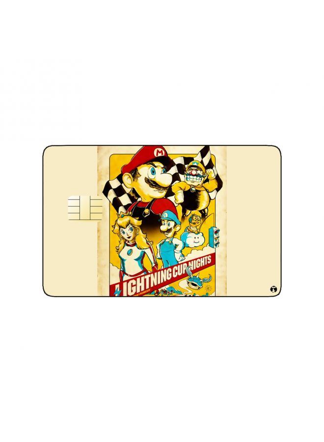 RKN PRINTED BANK CARD STICKER Super Mario Video Game - Image 1