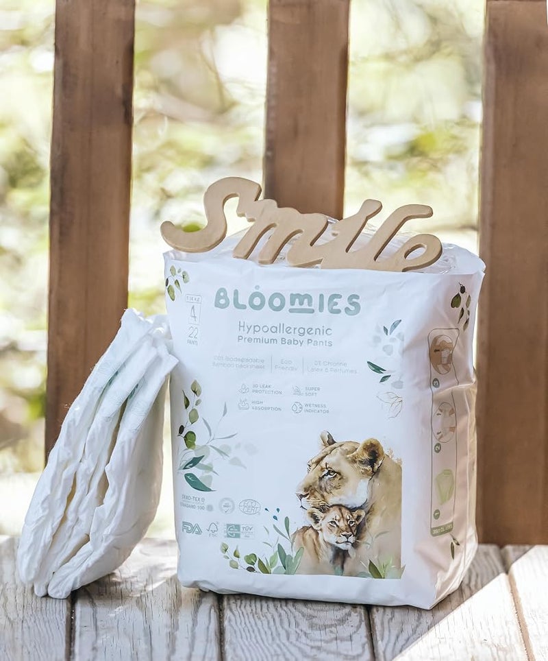 بلوميز 1 Bloomies حفاضات سروال الأطفال الفاخرة مع مؤشر الرطوبة صديقة للبيئة ومضادة للحساسية وفائقة النعومة مصنوعة من خيزران طبيعي عضوي 100% - Image 3