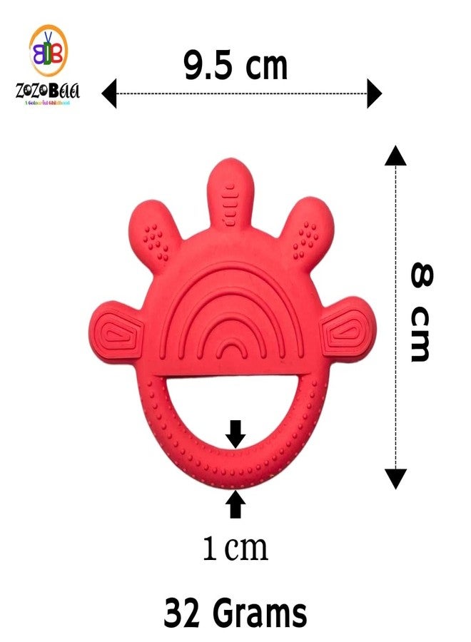 ZoZoBaa Finger Shape Soft Silicone Teether for Baby Gums, Teething Toys for Babies, BPA Free, Pain-Relief, Non-Toxic, 100% Food Grade, Soothing & Smooth Edges Easy to Grasp Chewable-Hand (Pack of 1) - Image 4