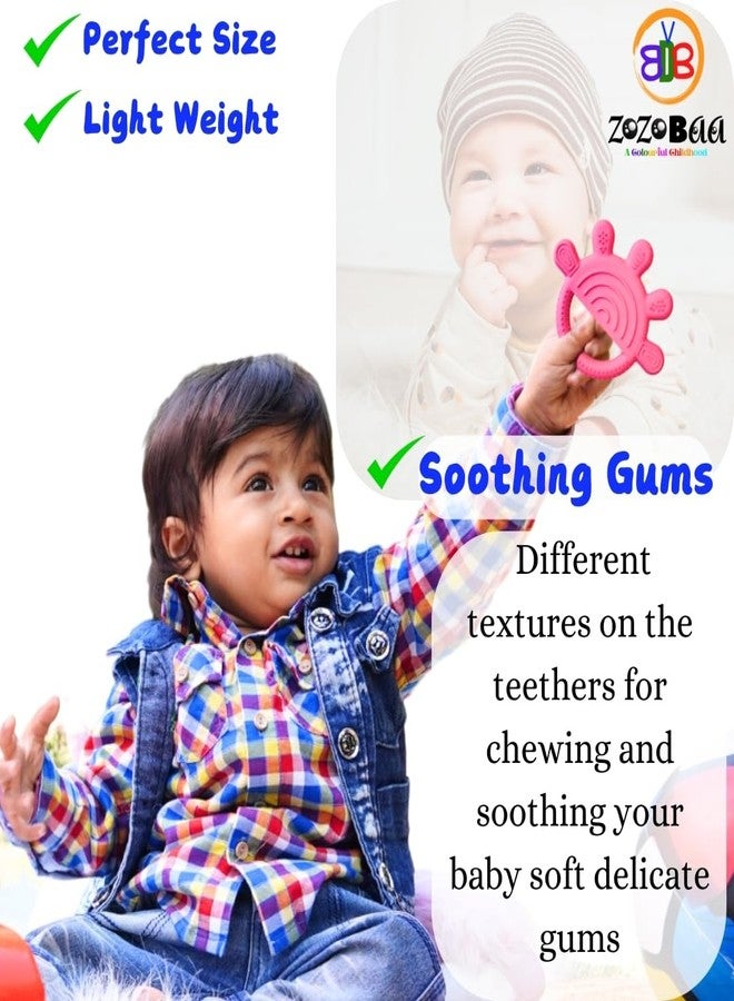 ZoZoBaa Finger Shape Soft Silicone Teether for Baby Gums, Teething Toys for Babies, BPA Free, Pain-Relief, Non-Toxic, 100% Food Grade, Soothing & Smooth Edges Easy to Grasp Chewable-Hand (Pack of 1) - Image 5