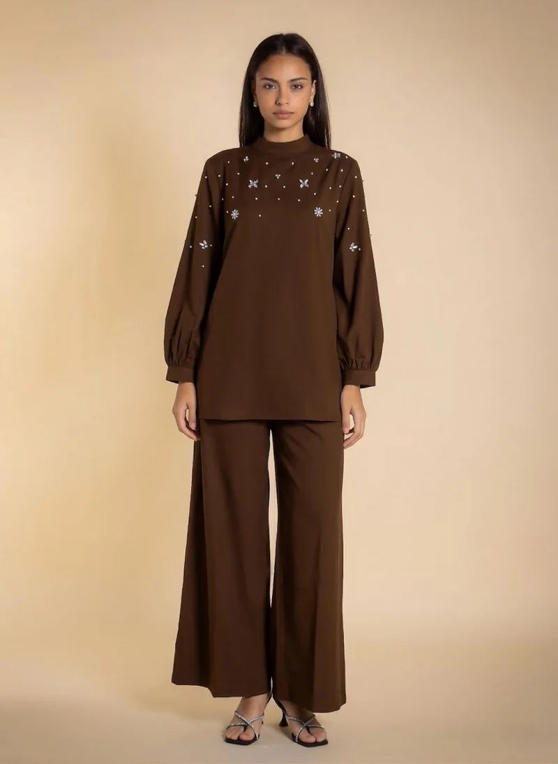 شايبس RHINESTONES BLOUSE SET