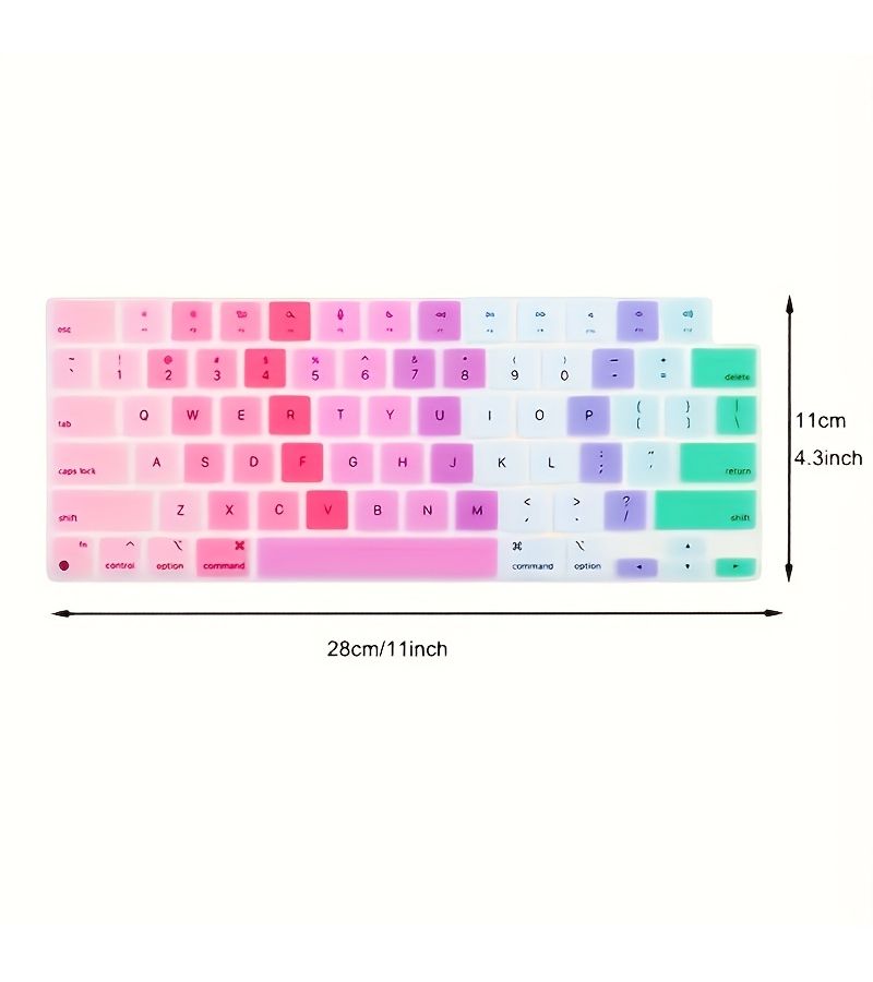 واقي لوحة المفاتيح مناسب لـ MacBook Air 15 بوصة موديلات M2 جميعها باللون الوردي - Image 5