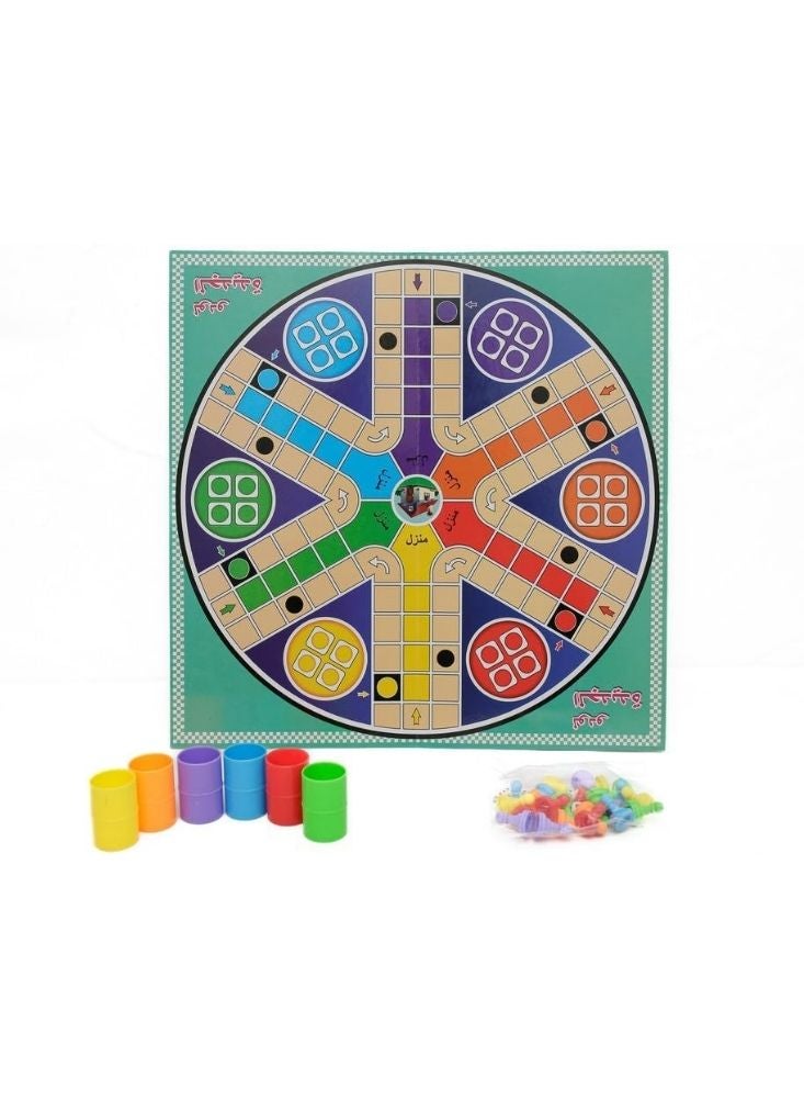 بريميم لعبة لودو العربية للأطفال والعائلة – لعبة سعودية كلاسيكية داخلية، لوحة متعددة الألوان زاهية، نرد سلس، تعليمية وممتعة للأعمار من أربع سنوات فما فوق - Image 4