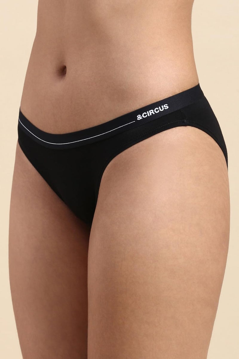 Circus Puresoft Beechwood Modal Bikini | Innerwear Seamless Underwear Bikini for Women | Onyx, L - Image 3