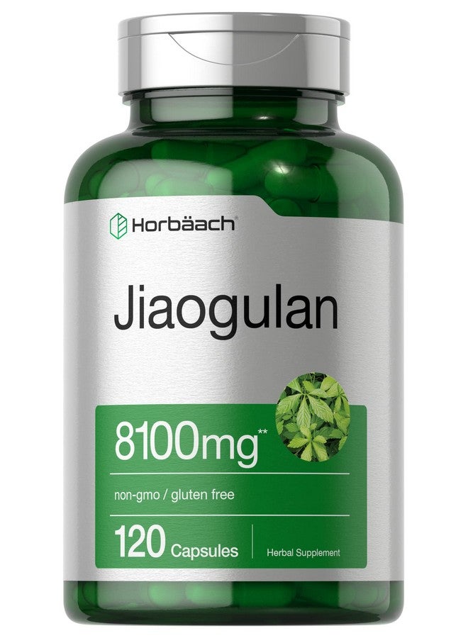 Horbäach Jiaogulan Capsules | 8100 mg | 120 Count | Gynostemma Pentaphyllum Herbal Extract | Stamina and Endurance Supplement | Non-GMO, Gluten Free