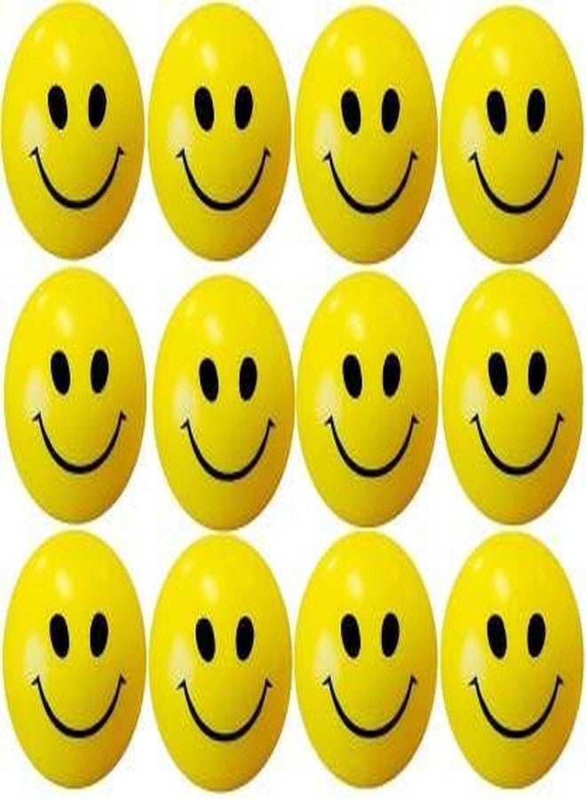 Sixfire Smiley Face Squeeze Ball Yellow Ball Stress Reliver BallSoft Balls Cute Funny Emoji Happy Smiley Face Squeeze Sponge Balls Best Birthday Return Gift for Kids (Yellow) Pack of 3 - Image 2