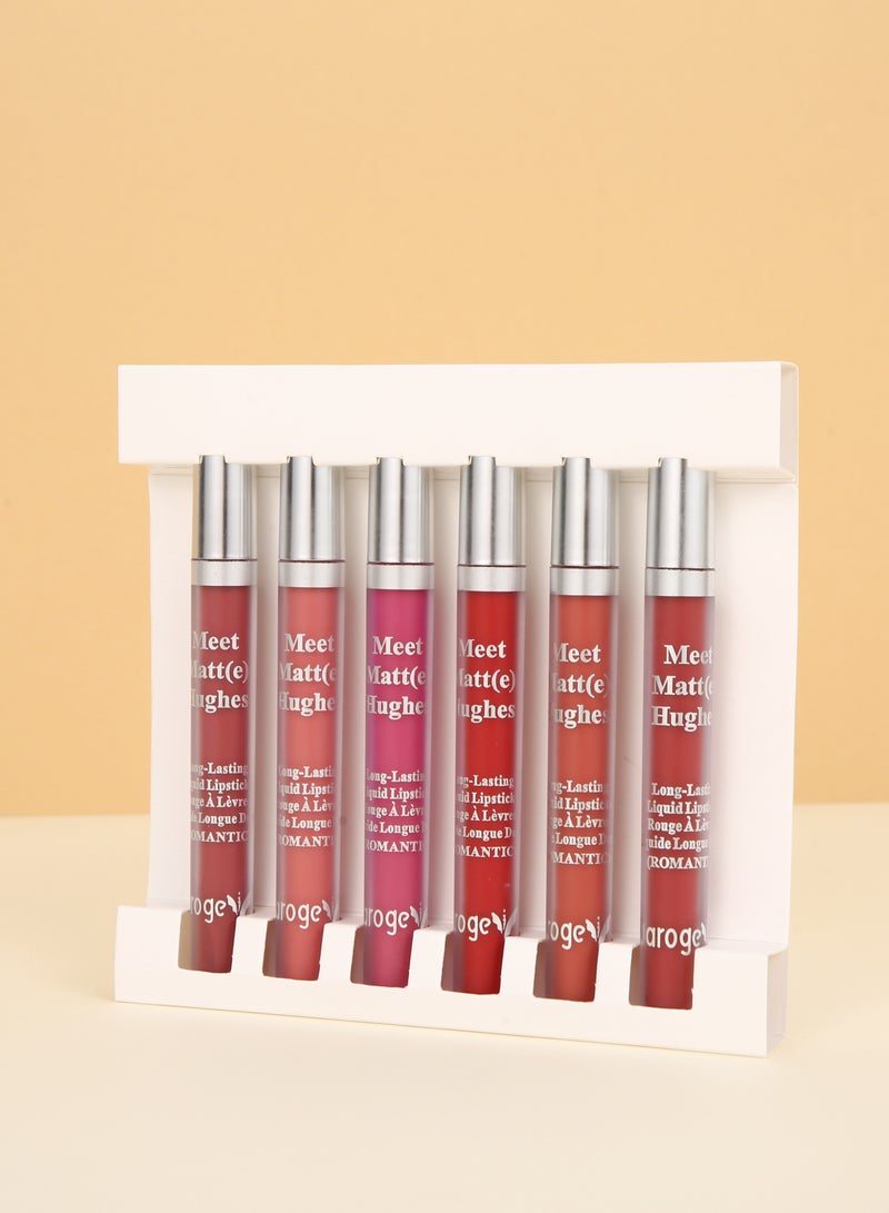 daroge 6 Pieces Matte Liquid Lipstick Set  Waterproof Sweatproof And Long Lasting  Best Gift Set - Image 2