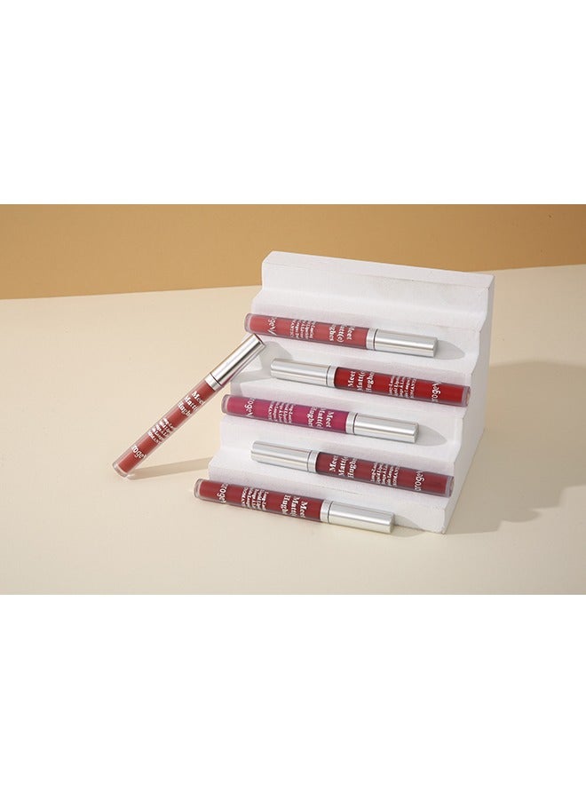 daroge 6 Pieces Matte Liquid Lipstick Set  Waterproof Sweatproof And Long Lasting  Best Gift Set - Image 4