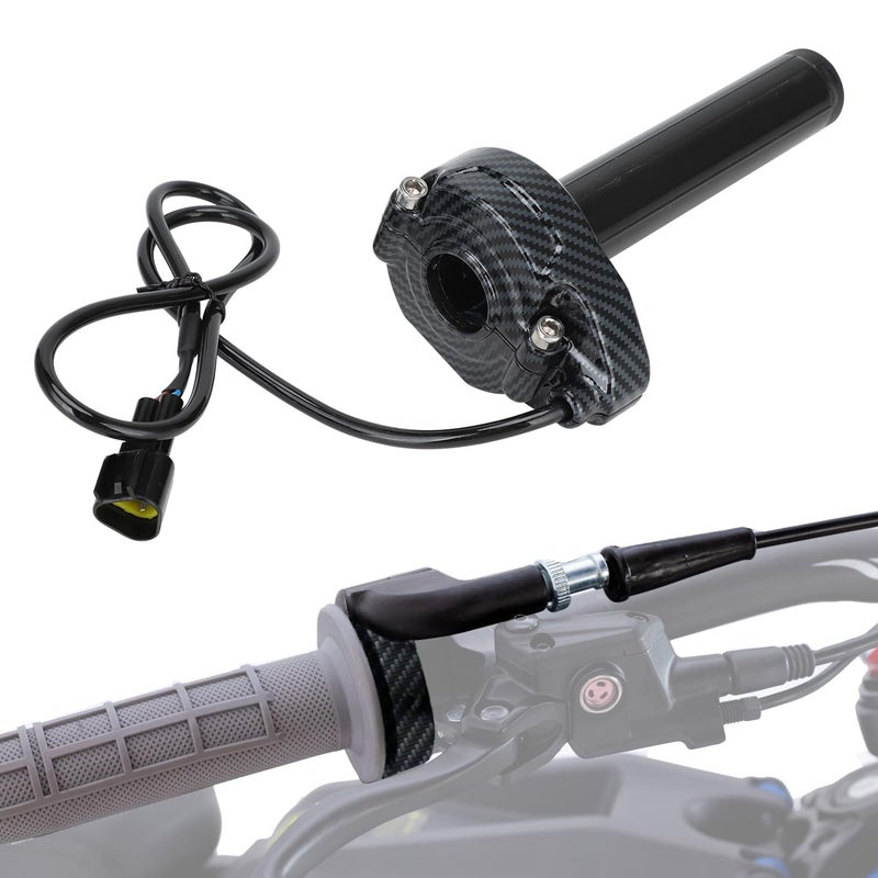 IUVWISN Electric Dirt Bike Throttle for Surron Twist Handle Throttle Cable for Sur Ron Light Bee X LBX ERide Pro SSS Imitation Carbon Fiber