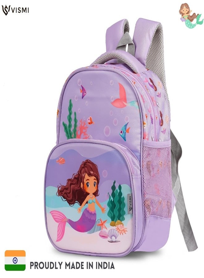 VISMIINTREND Kids School Bag | Preschool Bag for Kids 2-5 Years | Cute, Baby Bags for School, Small Backpacks for Girls/Boys, Travel/Picnic Bags | Birthday/Return/Rakhi Gift for Girl (Mermaidy) - Image 2