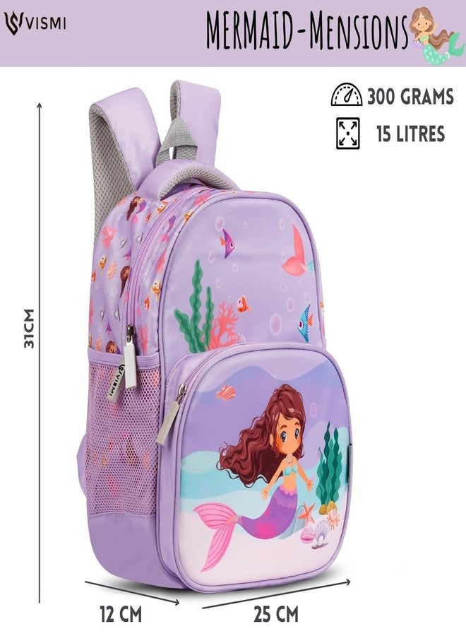 VISMIINTREND Kids School Bag | Preschool Bag for Kids 2-5 Years | Cute, Baby Bags for School, Small Backpacks for Girls/Boys, Travel/Picnic Bags | Birthday/Return/Rakhi Gift for Girl (Mermaidy) - Image 5