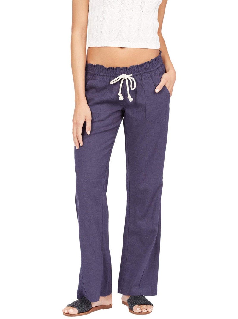 Roxy womens Oceanside Pants, Mood Indigo, Large US - Image 1