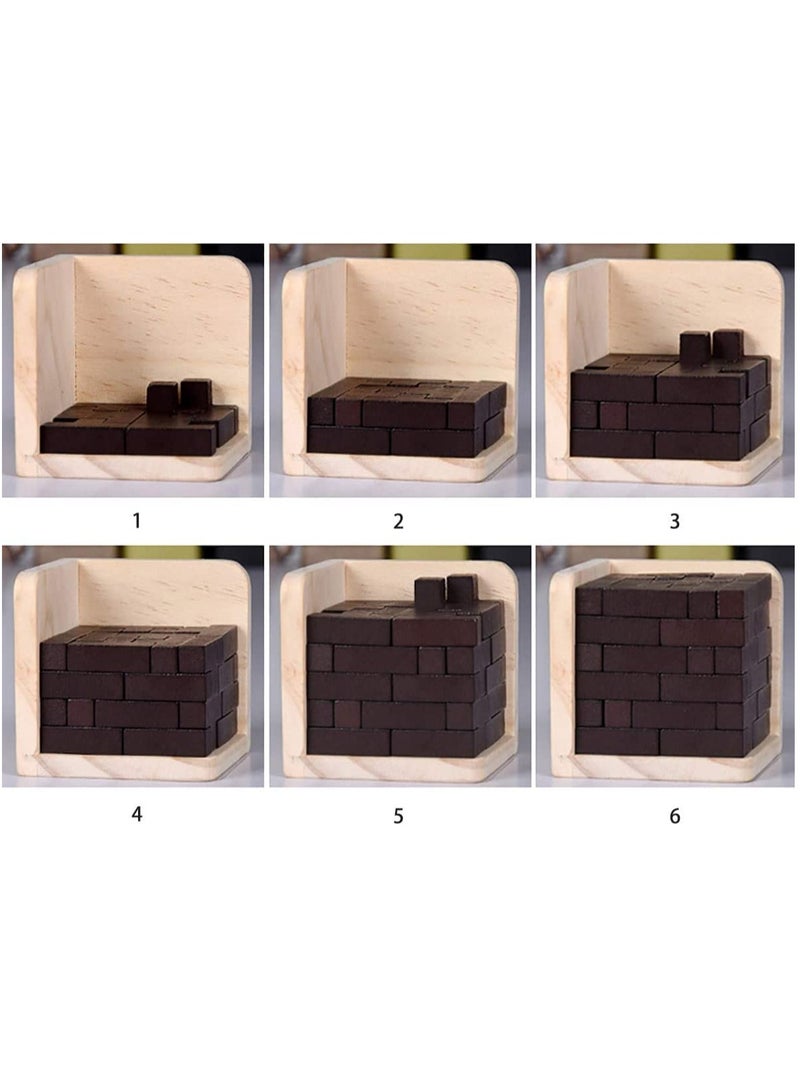 دوركو لغز مزعج الدماغ الخشبي ، بناء المهارات العبقرية قطع على شكل T ، لعبة فكرية أدوات ترفيهية وتعليمية تعليمية استكشاف الإبداع وحل المشاكل - Image 5