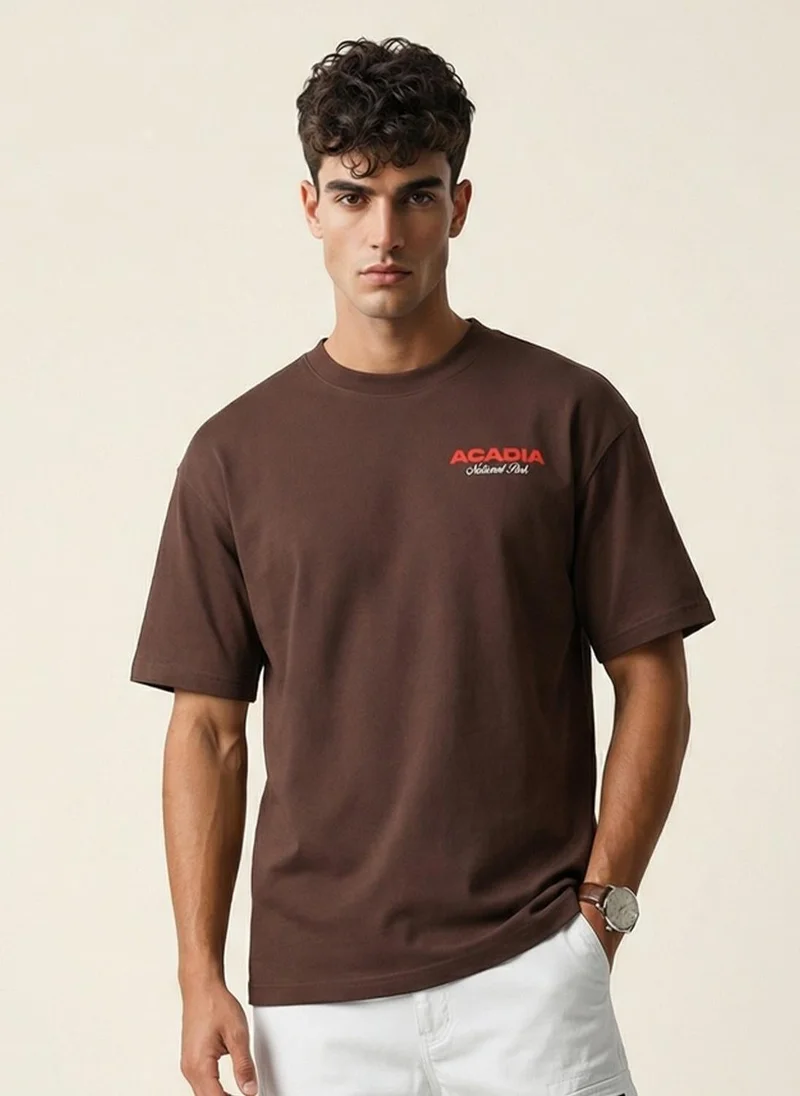 NOBERO Men's Premium Oversized Printed T-Shirt