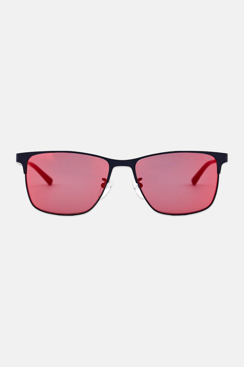 FILA Men SFI007 1HSR Rectangle Sunglasses, Blue - Image 1