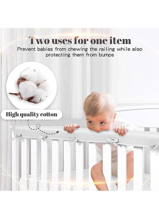 Beauenty 3Pcs Crib Rail Cover,Baby Bed Soft Edge Protector,Anti-Collision Strip Corner Cover For Child Bed Protection,Wrap Bed Rails,Crib Rail Edge Protector, Bed Guard Rail For Toddlers Boys Girls  - Image 5