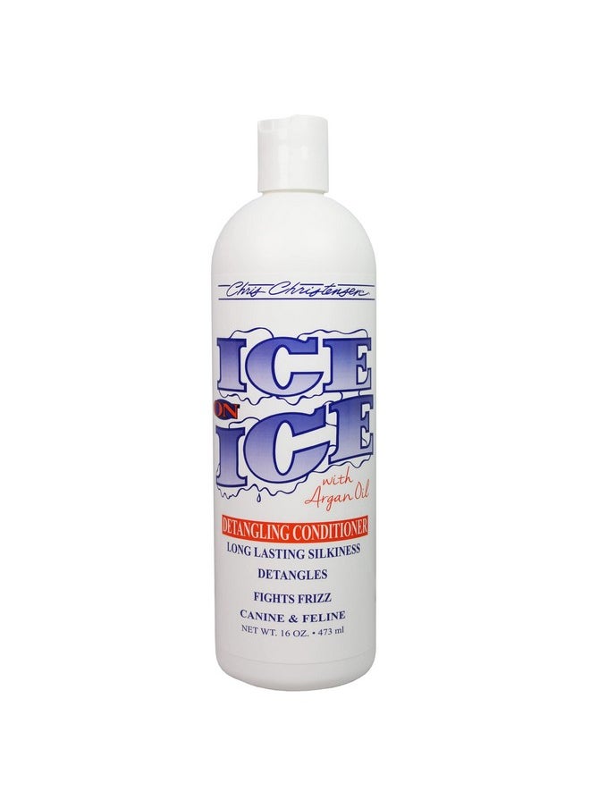 Chris Christensen Ice On Ice Detangling Dog Conditioner, Groom Like A Professional, Dematts, Moisturizes, Creates Long Lasting Silkiness, All Coat Types, Made In Usa, 16Oz  - Image 1